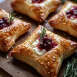 Blätterteigsterne mit Brie und Cranberrys