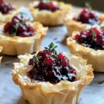 Cranberry, Brie & Thyme Phyllo Cups: A Sweet and Savory Treat for Festive Gatherings