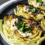 Gerösteter Weißkohl mit cremigen Belugalinsen