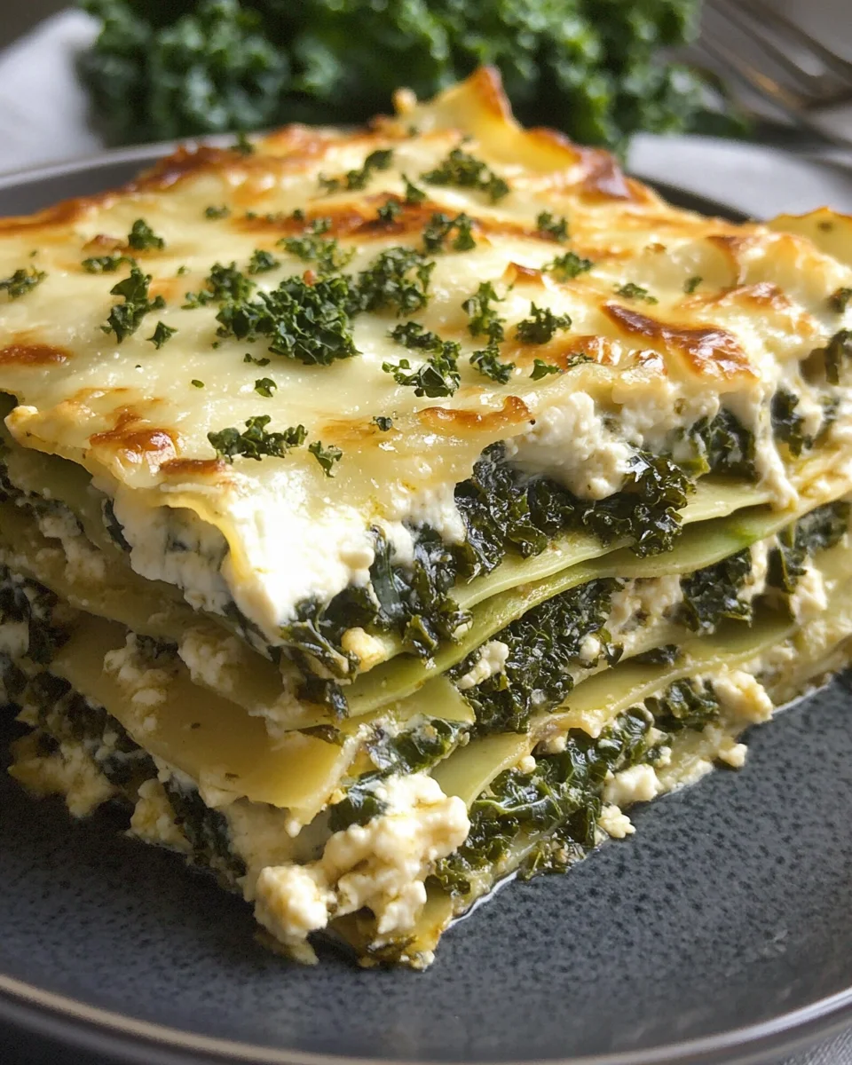 Grünkohl-Lasagne mit Béchamel-Sauce