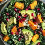 Grünkohl-Salat mit Süßkartoffeln und Tahini