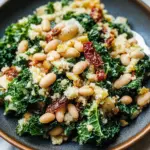 Grünkohlpfanne mit weißen Bohnen