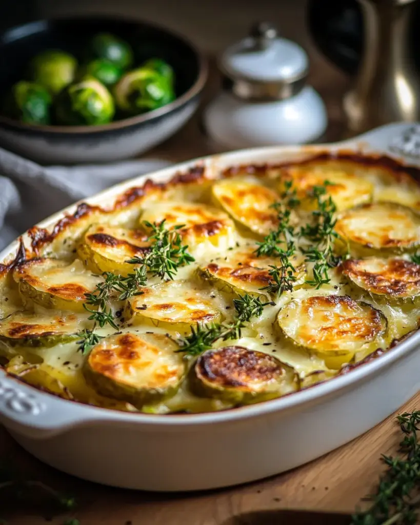 Kartoffel-Rosenkohl-Auflauf