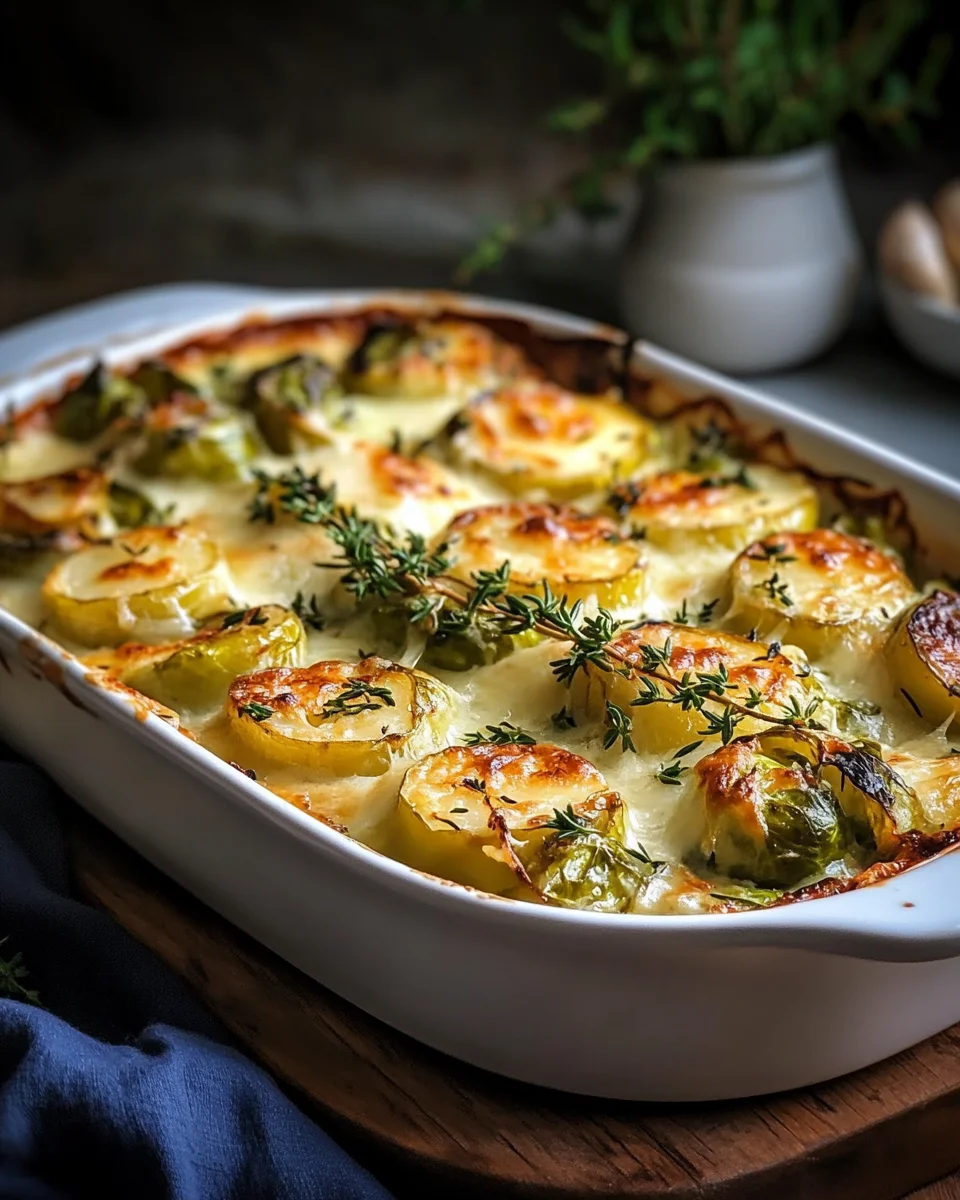 Kartoffel-Rosenkohl-Auflauf