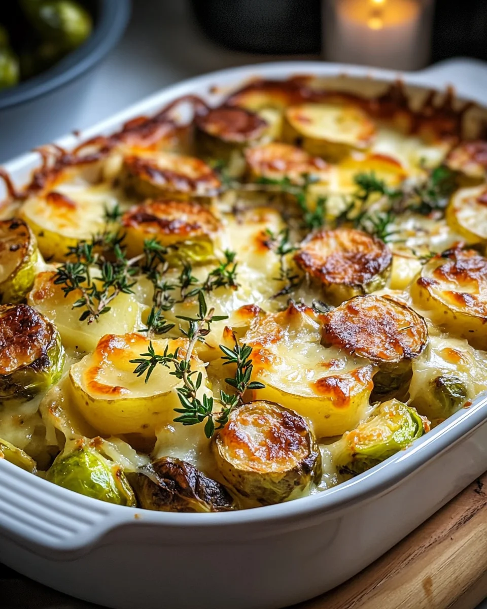 Kartoffel-Rosenkohl-Auflauf