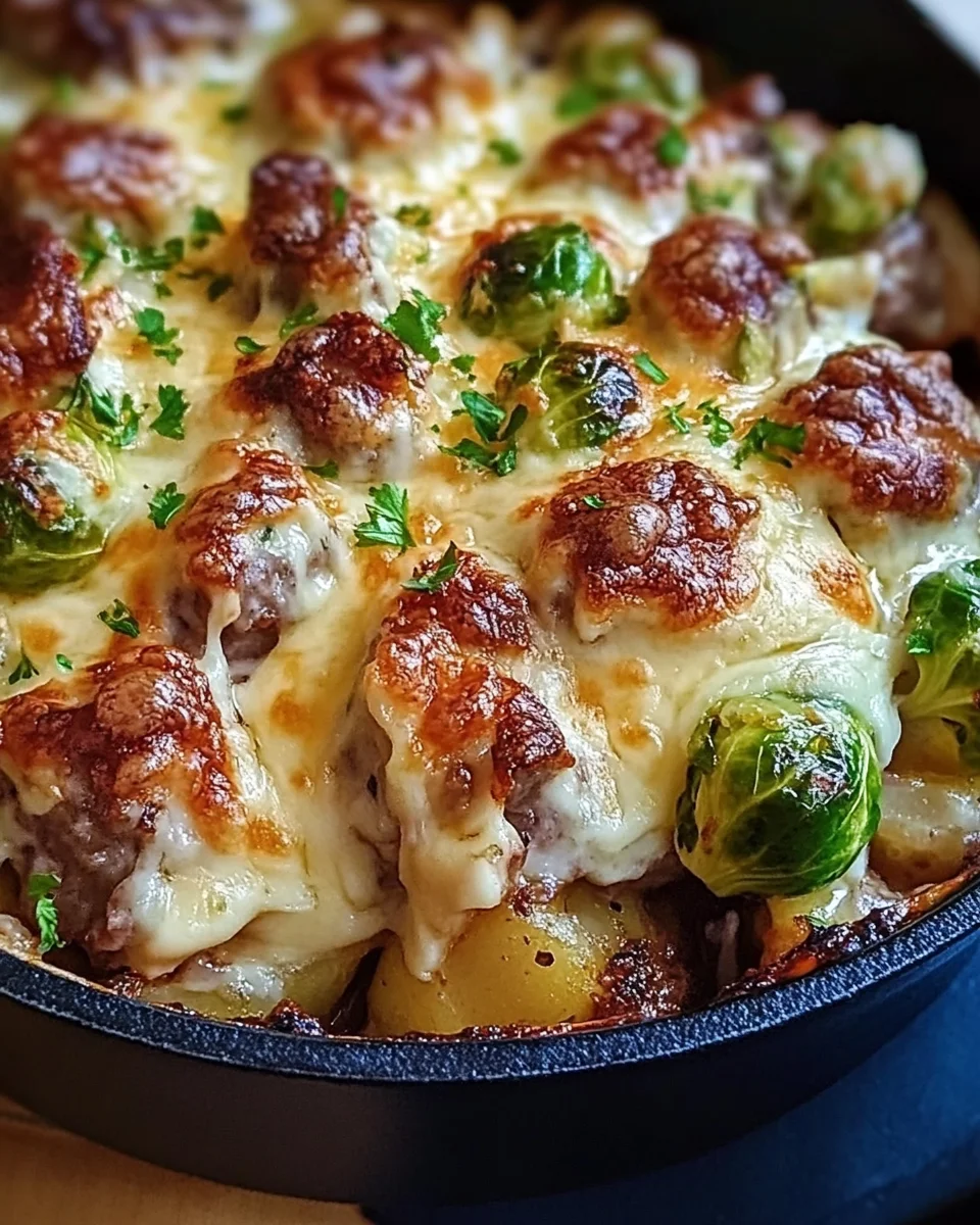 Kasseler-Rosenkohl-Auflauf