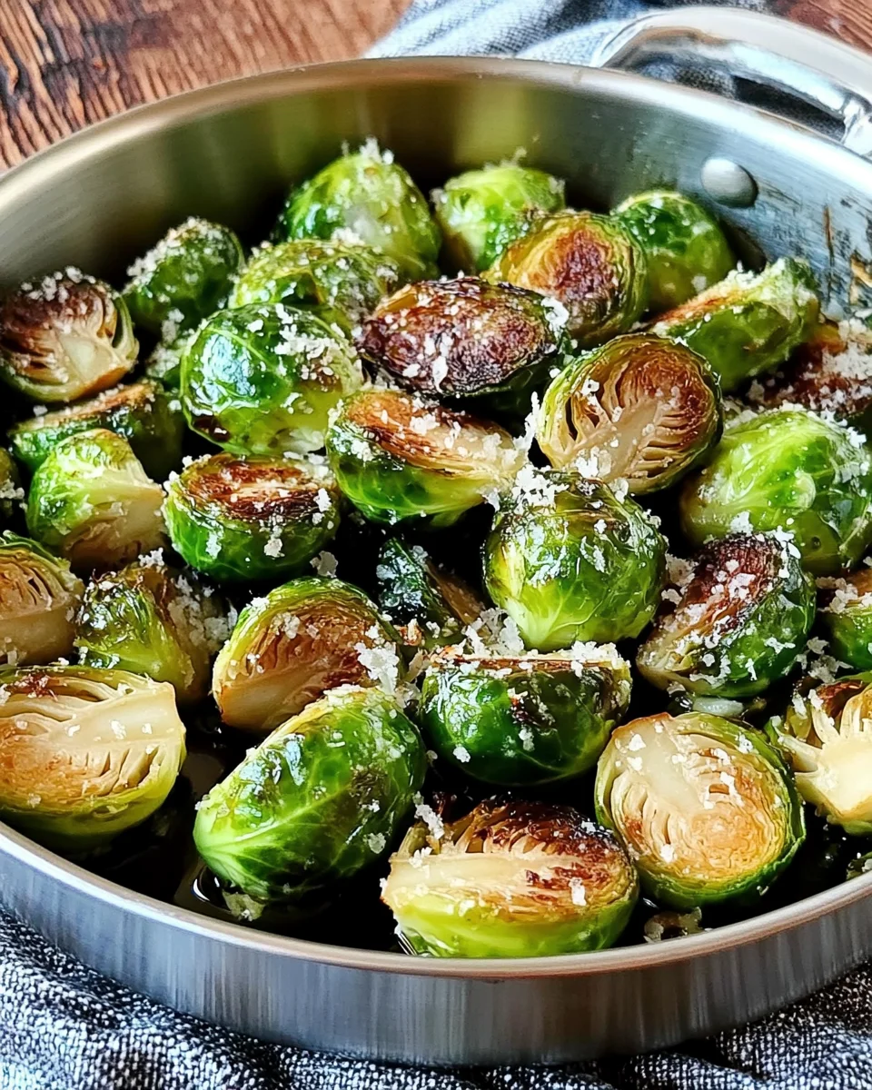 Pan-Roasted Brussels Sprouts in Garlic Butter