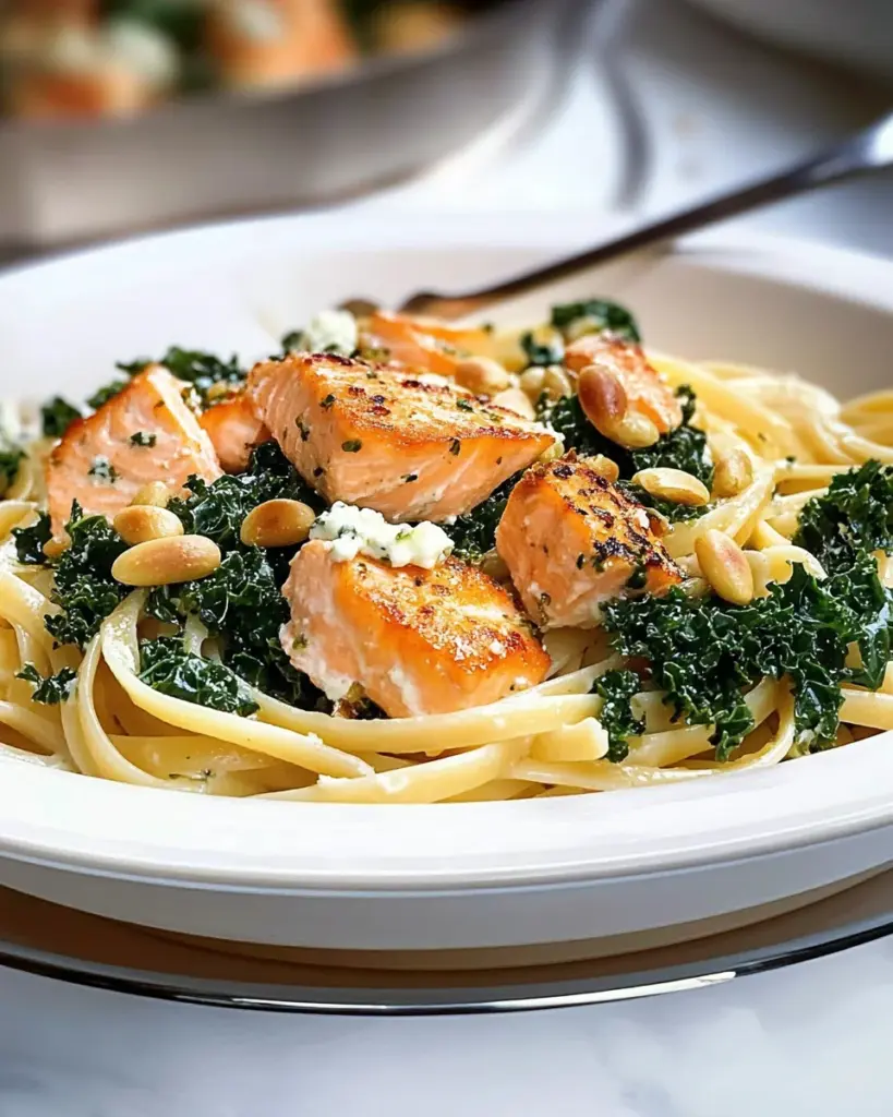 Rezept Schnelle Pasta mit Grünkohl und Lachs