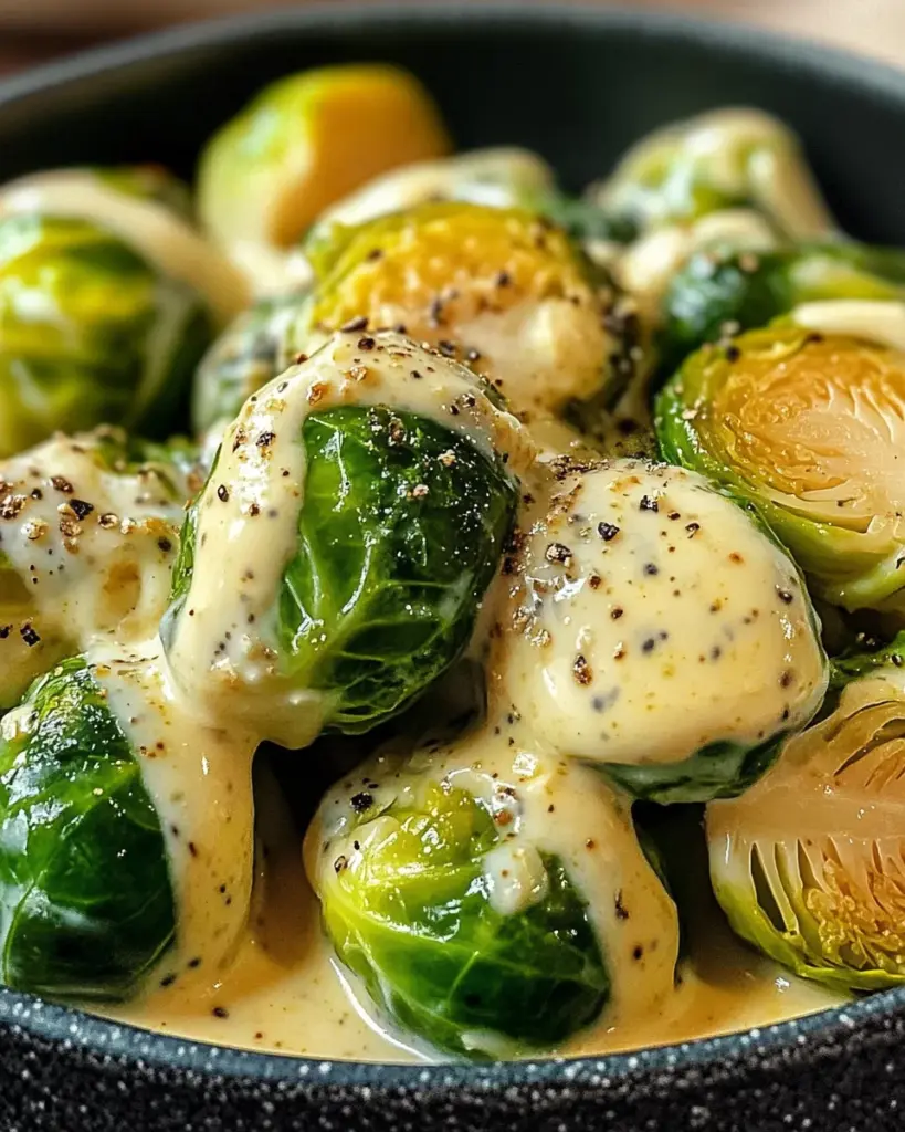 Rosenkohl in Frischkäse-Senfsauce