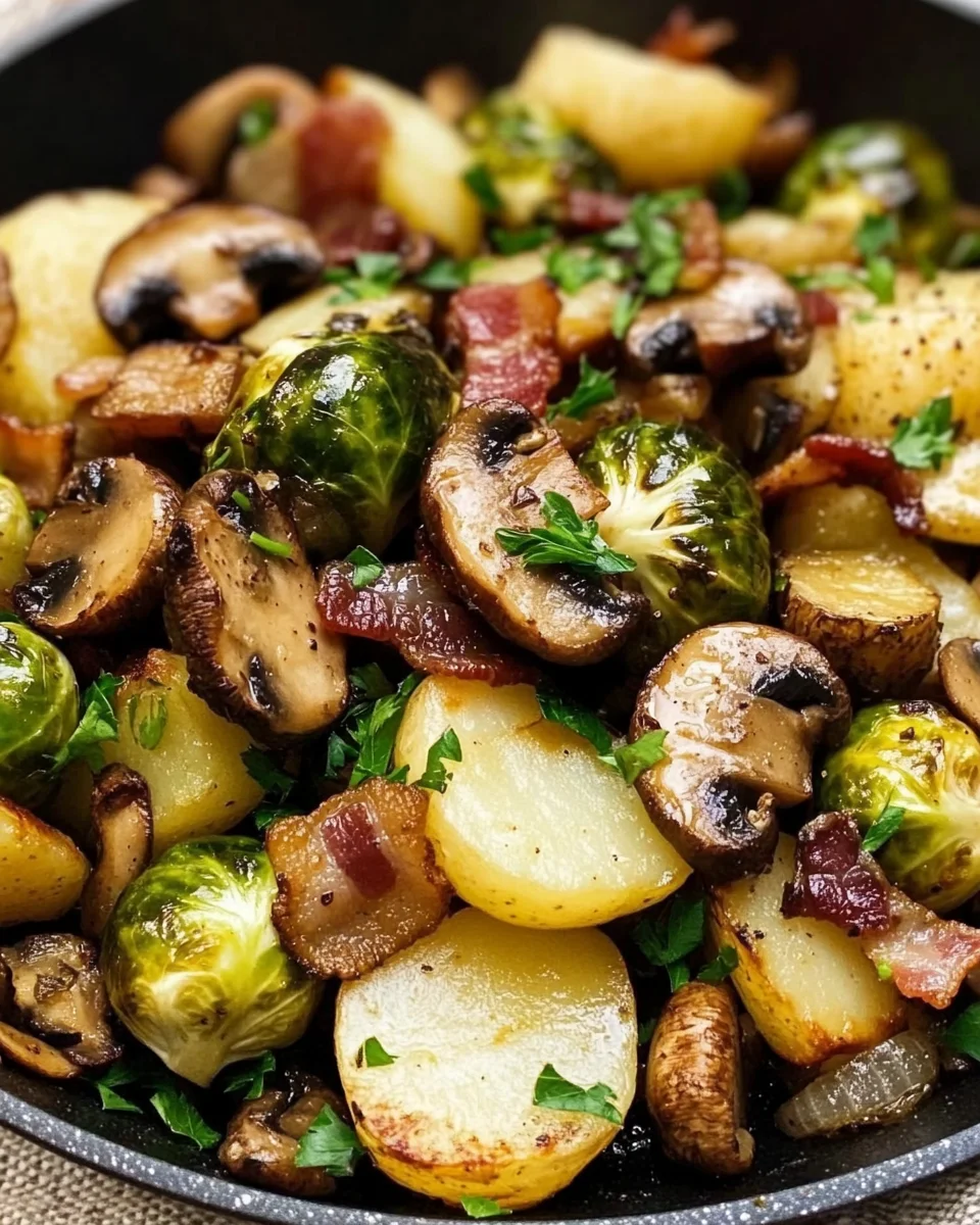 Rosenkohl mit Champignons