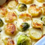 Rosenkohlauflauf - mit Kartoffeln & Käse