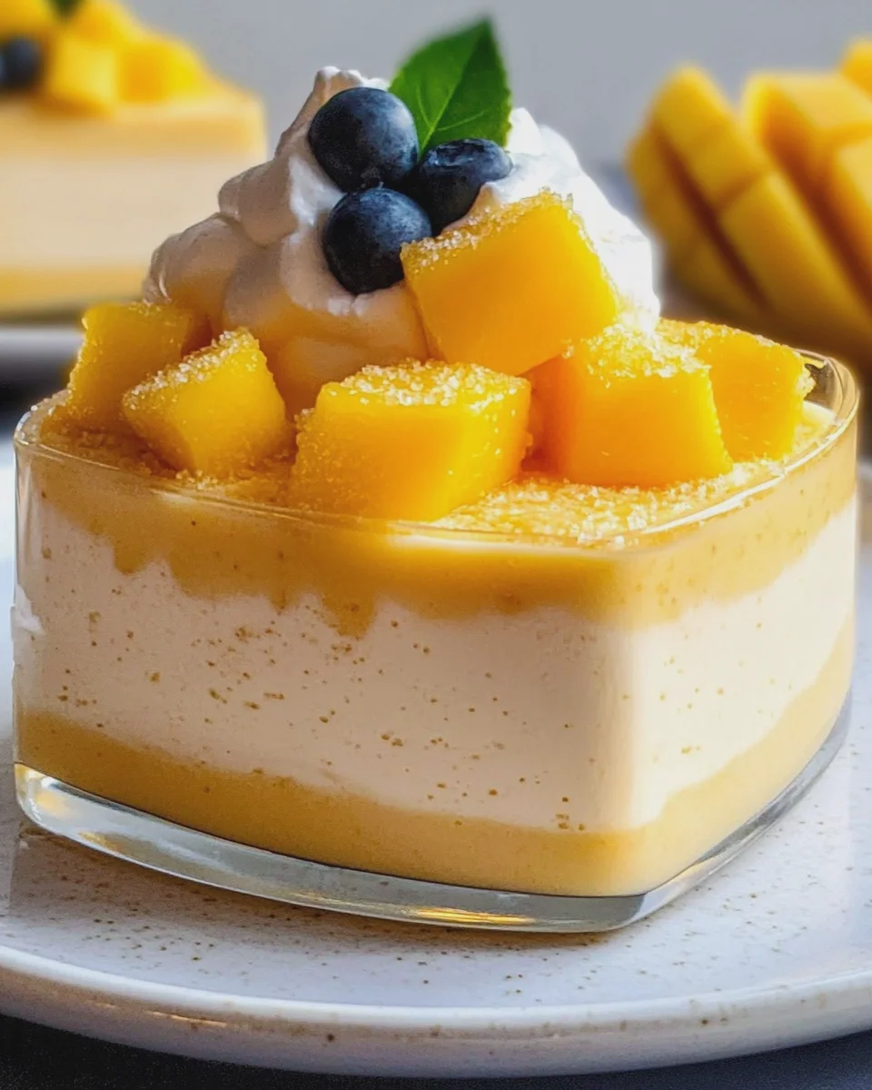 Cremiges Mango-Mousse (ohne Gelatine)