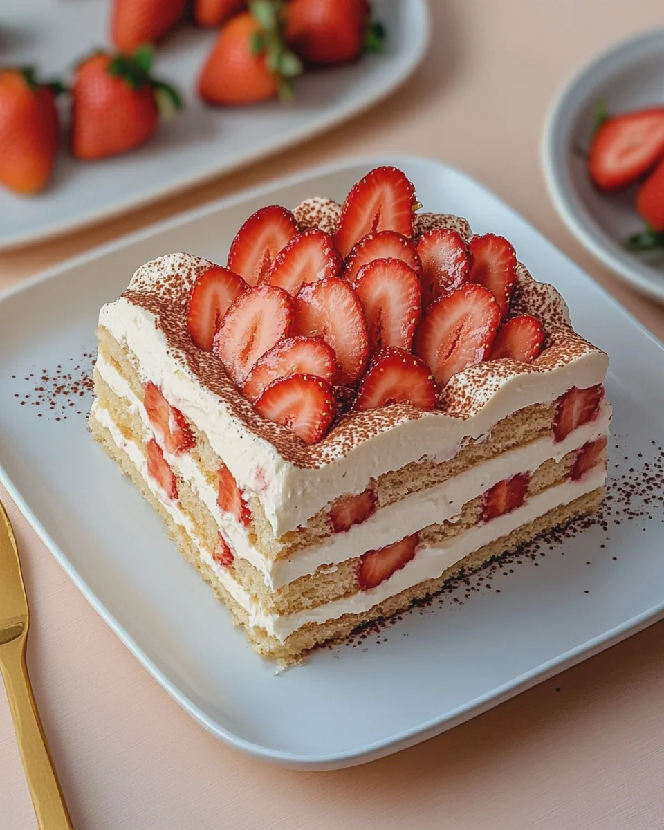 Erdbeer Tiramisu ohne Ei