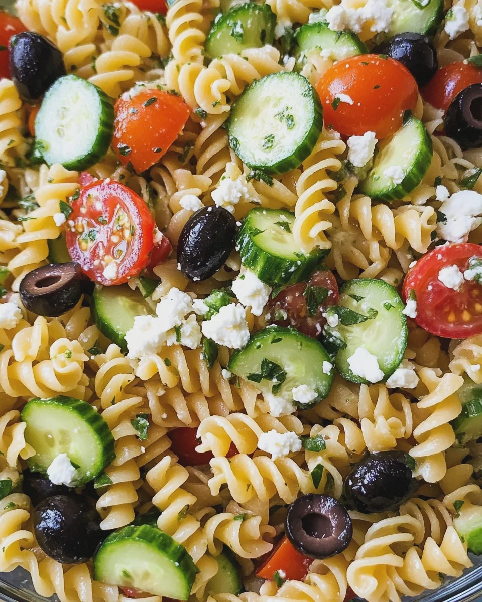 Griechischer Nudelsalat