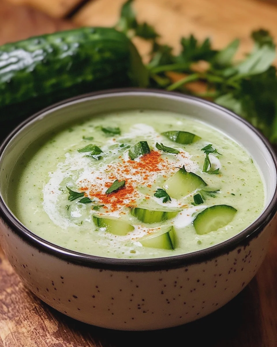 Kalte Gurkensuppe mit Joghurt