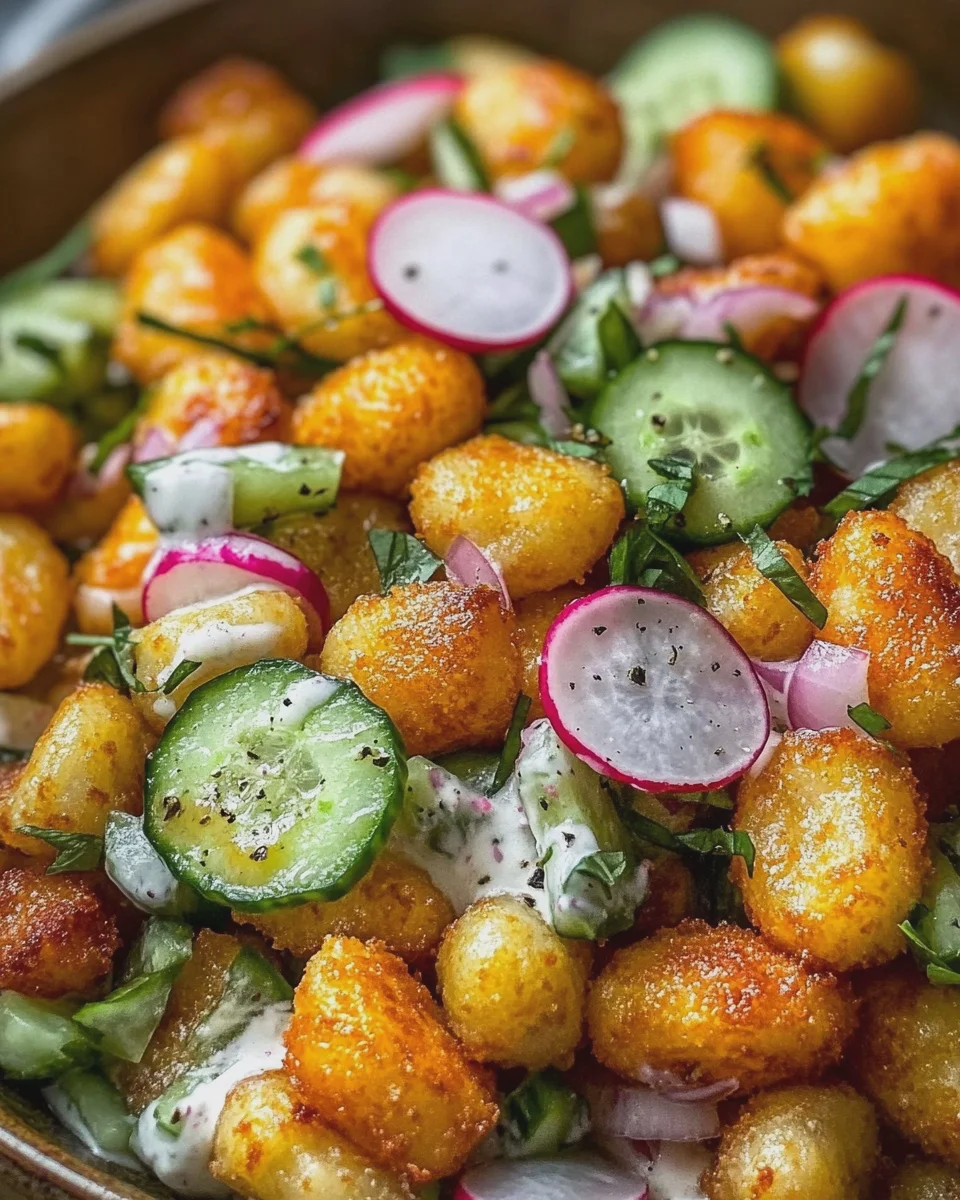 Knuspriger Gnocchi-Salat