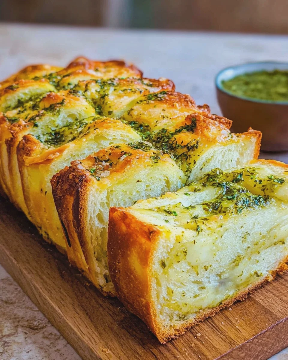 Saftiges Faltenbrot mit Kräuterbutter