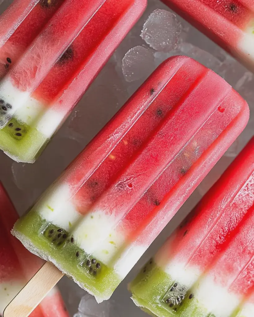 Wassermelonen Eis am Stiel selber machen
